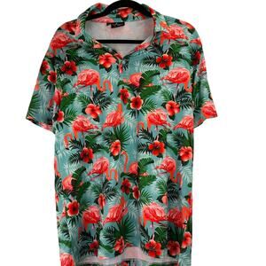 Yatta Golf Men's Flamingo Polo Shirt Size Small